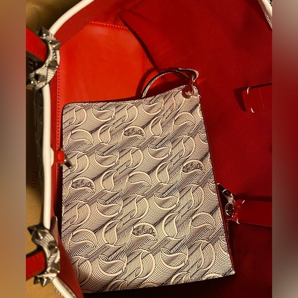 *****SOLD*****Christian Louboutin Small CABATA Spiked Studded Toile - Picture 3 of 14